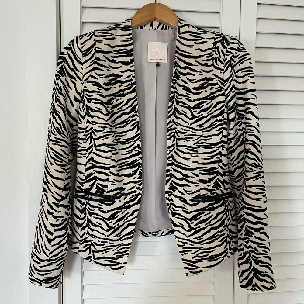 Rebecca Taylor Zebra Print Blazer